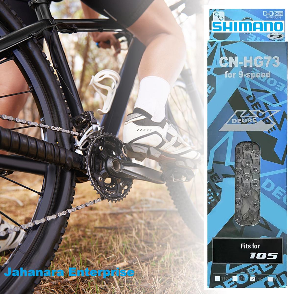 Picture of Bicycle Chain 9 Speed SHIMANO Deore LX 105 Chain Mountain Steel Silver 116 links  (Made in Japan) Bicycle Accessories