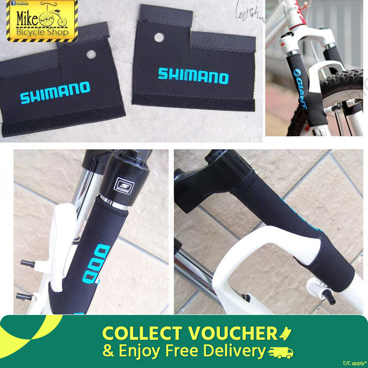 Picture of Bicycle Front Fork Protective Pad Mountain Bike Fork Cover Protector Bicycle Accessories 2pcs