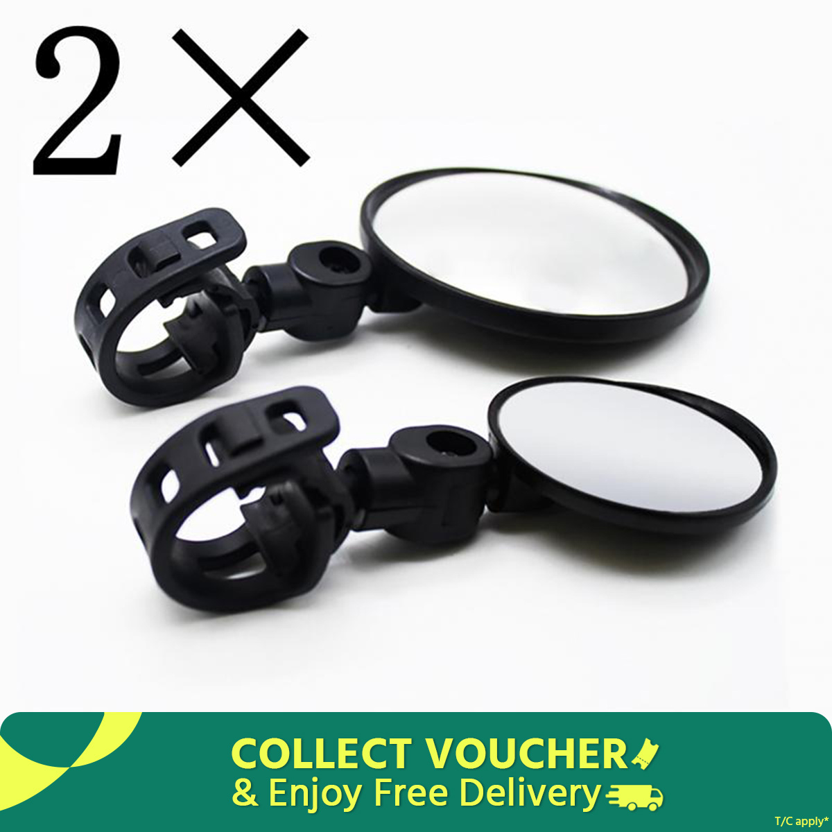 Picture of 2PC Bicycle Rearview Mirrors Set of 2 PVC bicycle rearview mirrors