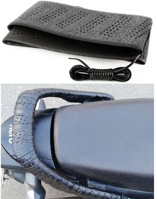 Picture of Motorcycle Seat,Saddle Cover , Pvc Material, Hand Sewing Thread,Black - Bike Cover