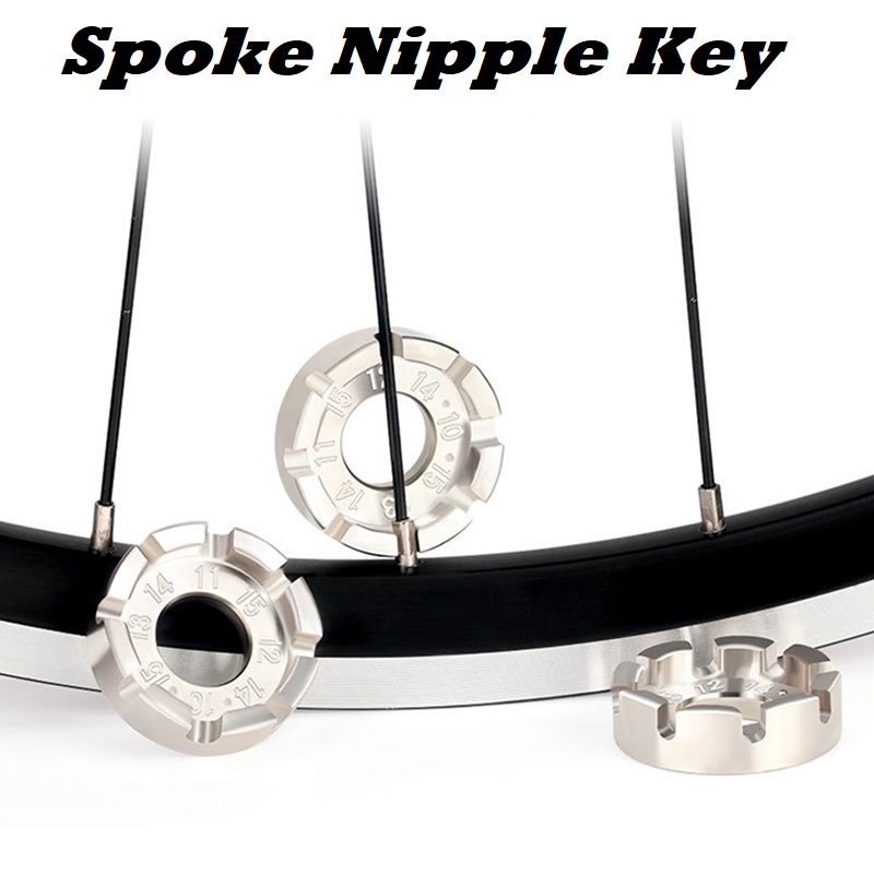 Picture of Cycle Spoke Nipple Key Bike Wheel Rim 8 Way Wrench Spanner Repair Tool Bicycle  Accessories