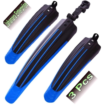 Picture of Bicycle Plastic Mudguard Downhill Type Blue Colour Bicycle Accessories 3 pcs