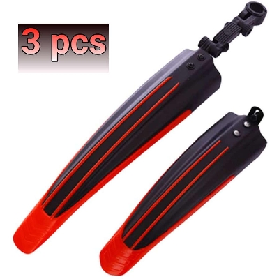 Picture of Bicycle Mudguard Downhill Type Red Bicycle Accessories 3pcs