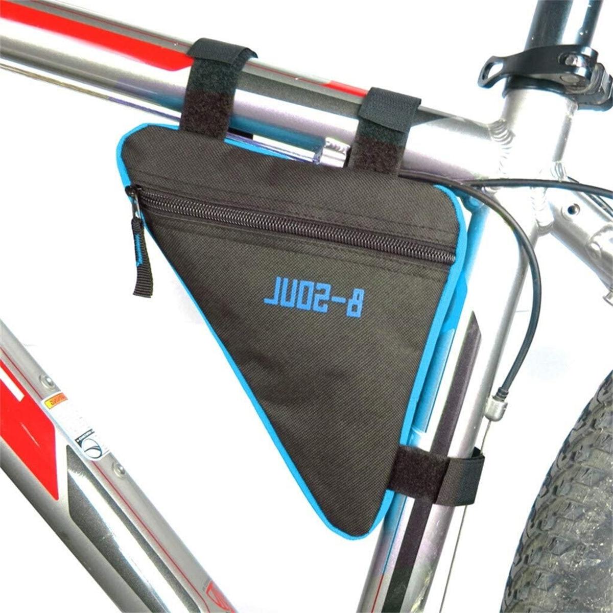Picture of Bike Bag Frame Nylon Bike Triangular Bag，Oxford Bag Installation To Mountain Bikes,Bicycles, Racing Bicycle Bike Triangle Cycling Bicycle Front Tube Frame Pouch Saddle Bag