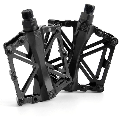 Picture of Bicycle Aluminium Alloy Pedals Flat-Platform For Cycling Mountain MTB BMX Bike Bicycle Bearing 9/16 Inch Left & Right Black Bicycle Accessories