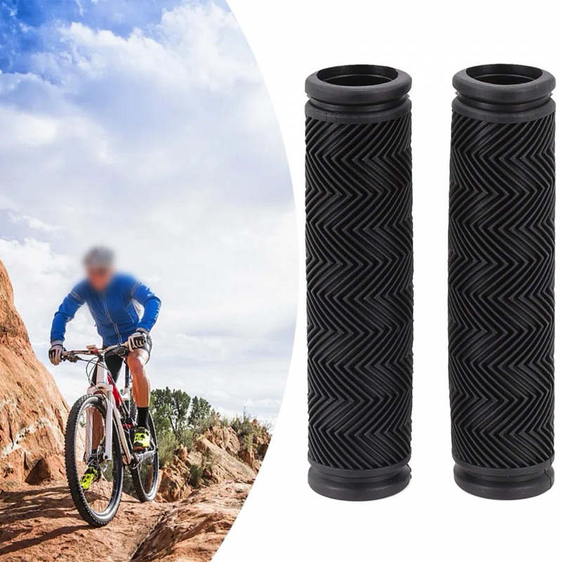 Picture of Bike Handlebar Grips, Soft  Rubber (120mm), Bicycle Grip for Bicycle (Black)