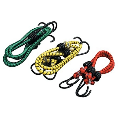 Picture of High Strength Elastic Bungee, Shock Cord Cables, Luggage Tying Rope with Hooks, (Assorted) - Set of 2 pcs