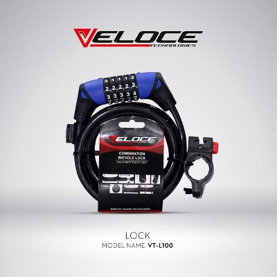 Picture of Veloce Bicycle 5 Digit combination Lock Model Name: VT-L100
