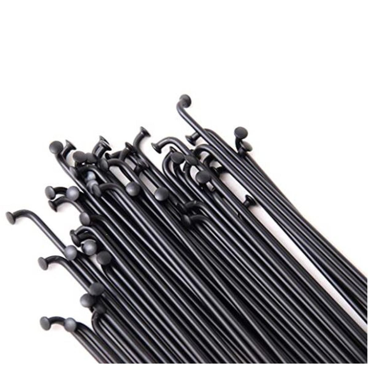 Picture of Bike Spokes 26" Any Bicycle Stainless Steel Bicycle Spokes With Nipples 36 pcs Black