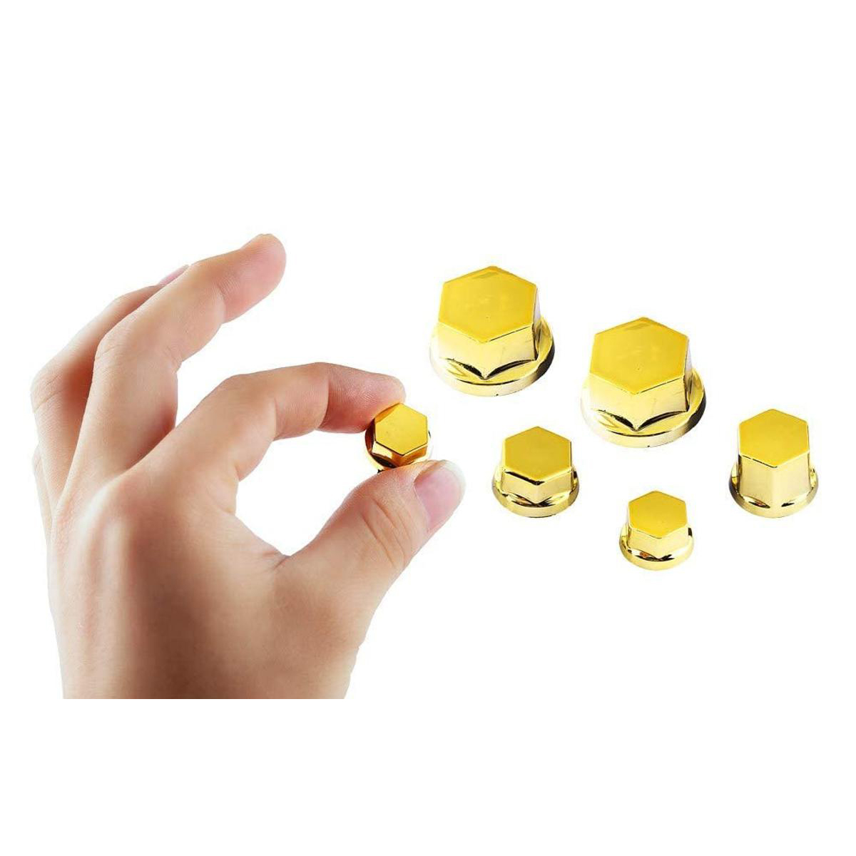 Picture of 30 Pcs/Set Motorcycle Nut Bolt Cap Cover Decoration for Any Bike Golden – Motorbike Decorative Molding – Bike Accessories