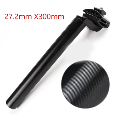 Picture of Aluminum Alloy Bike Seatpost 27.2  Lengthened Seat Posts Tube Extra Long Seat Post for MTB Mountain Road Bicycle (Black)