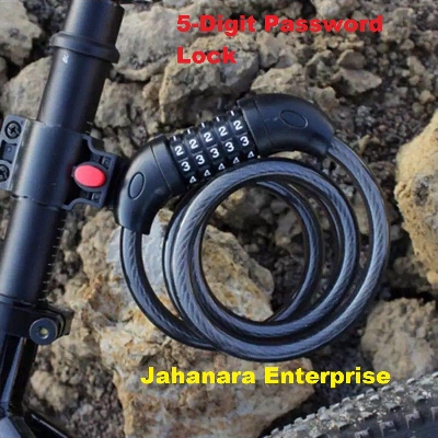 Picture of Five-Digit Resettable Cycle Locks Steel Strong Bike Lock Bicycle/Luggage/Helmet Lock for Bike/Cycle Lock for Bicycle/Cycle Locks for Bicycle with Password