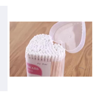 Picture of 160 pcs Wood Stick Cotton Swab Applicator Q-tip Double Wooden Handle Sturdy