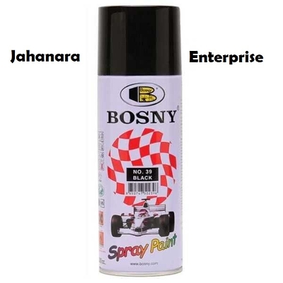 Picture of Gloss Black Color Spray Paint Bosny Brand Thailand 400 ml