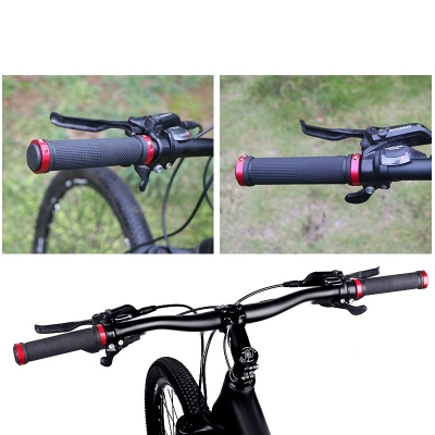 Picture of Bicycle Grip Anti-skid Handlebar Grip Aluminiam Ring Nylon Bicycle Handlebar Grips Cycling Bicycle Accessories Non_slip Bicycle Handgrip