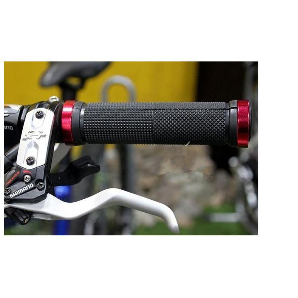 Picture of Bicycle Grip Anti-skid Handlebar Grip Aluminiam Ring Nylon Bicycle Handlebar Grips Cycling Bicycle Accessories Non_slip Bicycle Handgrip