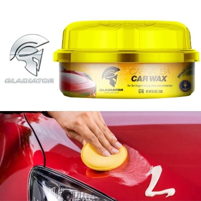 Picture of Gladiator Carnauba Car Wax (230 gm) Cream Polish For Car/Motorcycle long-lasting shine and protection with formula carnauba wax, Shines, Protects and Reveals Your Car