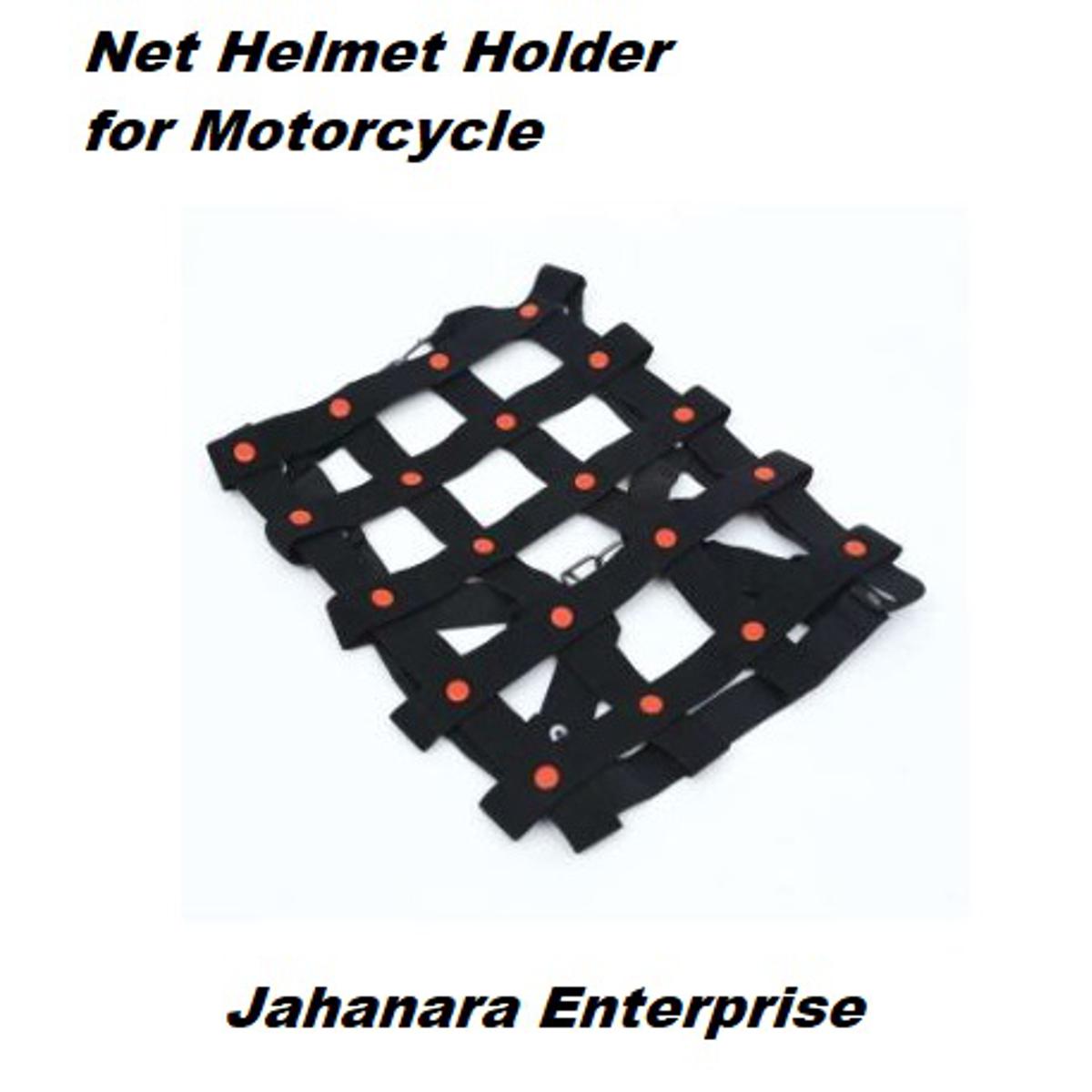 Picture of Motorcycle Bike Back Seat Net Cover Cargo Net Helmet Holder Universal