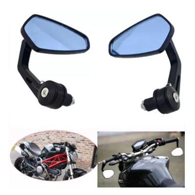 Picture of 1Pair Aluminum Alloy Handlebar End Mirrors Looking Glass For Motorcycle