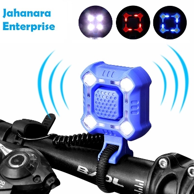 Picture of Bike Bell 4 Lamp Cycling Light 1200mAh Electric Horn Waterproof USB Charging Loud Alarm Security Bicycle Bell