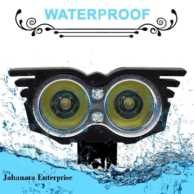 Picture of 2 LED Owl Eye Waterproof CREE LED Fog Light with High Beam/Low Beam Function for Bike/Motorcycle and Cars (20W, Black, 1 PC)