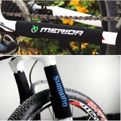Picture of 1Pair Mountain Bike Front Fork Protective Pad Frame Wrap Cover Guard Protector Protector Cycling Bicycle Accessories
