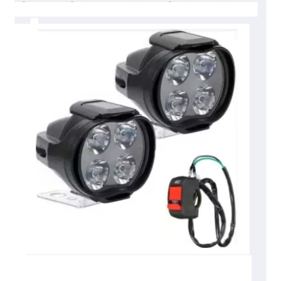 Picture of Waterproof LED Fog Light For Universal Car and Universal Bike( with switch) 2 pcs - Cycle Accessories - Cycle Accessories