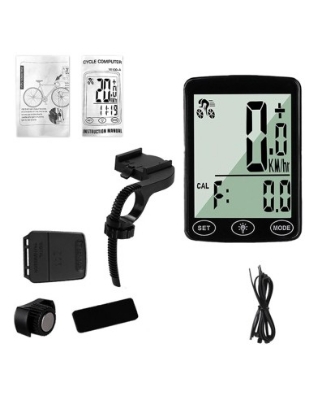Picture of Waterproof Auto Bike Computer Light Mode Touch Switch  Wired Bicycle Computer Cycling Speedometer with LCD Backlight