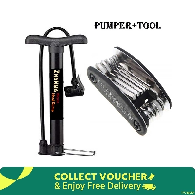 Picture of Bicycle Pumper+Tool Set Combo offer Air pump