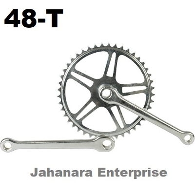 Picture of Bicycle Crank Set Cottered with 6.5" Arms 48/42-T Chain Ring Indian,SINGLE SPEED CRANKSET FOR COTTER PINS
