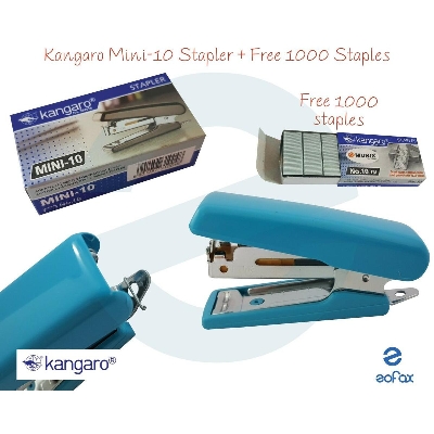 Picture of Kangaro Stapler Machine With 1000 Pcs Stapler pin Free (Indian, Mini-10)