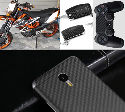Picture of Sticker Black Carbon Fiber (18"×3" )Vinyl Wrap Texture 3D self adhesive DIY Decor Bike ,Motorcycle,Car stickers