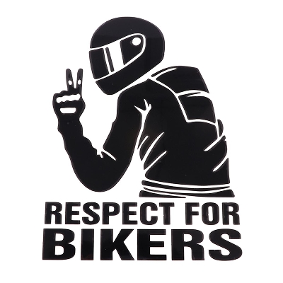 Picture of Respect For Bikers Stylish Bike strikers Decorative-stickers Motorcycle skateboard bicycle bike sticker Stikar