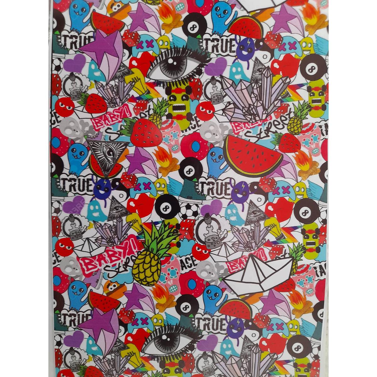 Picture of Bicycle Stickers graphics Desing Horror Series Skull Zombie Cool Stickers (22"x 5.5") 2pc