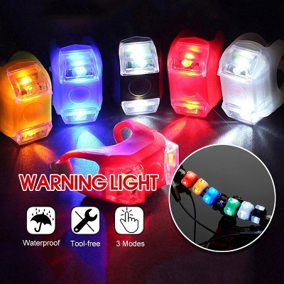 Picture of 2Pc LED Bicycle Safety Light Cycling Bike MTB lampu Lajak (3 Mode) Frog Strobe Tail Rear Light Warning Light - Cycle Accessories