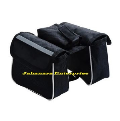 Picture of Bicycle Handlebar Frame Front Pannier Saddle Bag with Mobile Pouch multicolors