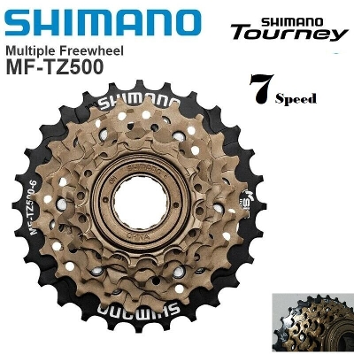Picture of Bicycle Freewheel Shimano Tourney MF-TZ500-7 - 7 Speed Cassette Sprocket for MTB 14T-28T