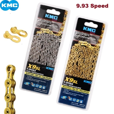 Picture of KMC X9.93 Golden Chain 9 Speed Road & Mountain Bike Chain Bicycle Gear Chain Hi-Performance And X-Durability1/2''x11/128'' Link : 116