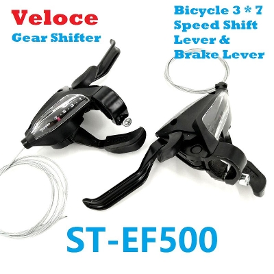 Picture of Veloce Cycle MTB Mountain Bike Bicycle 3×7 Speed 21 Speed V Brake Shifter Combo Lever ST EF517