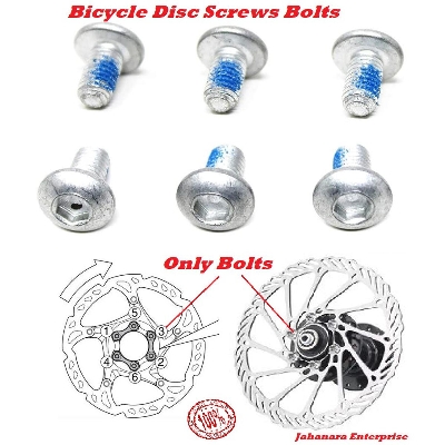 Picture of Bicycle Disc Brake Rotor Bolts Screws For MTB Cycle M5x10mm High Strength Resistance and Durable for Fixing Common Bicycle Disc
