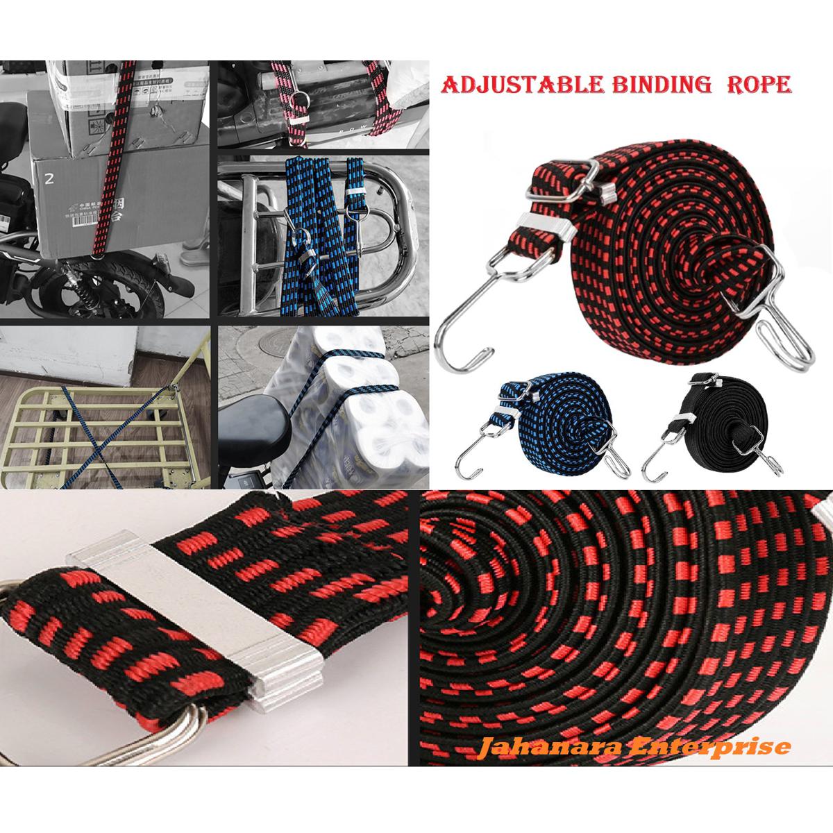 Picture of Binding Rope Bike Strapping Rope Adjustable Multifunctional Tali Motor Motor Hook 1 Meter