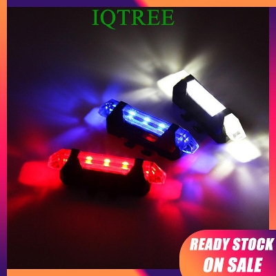 Picture of Waterproof Lampu Helmet Usb Rechargeable Bicycle Rear Light Multicolor Bike Light - সাইকেল