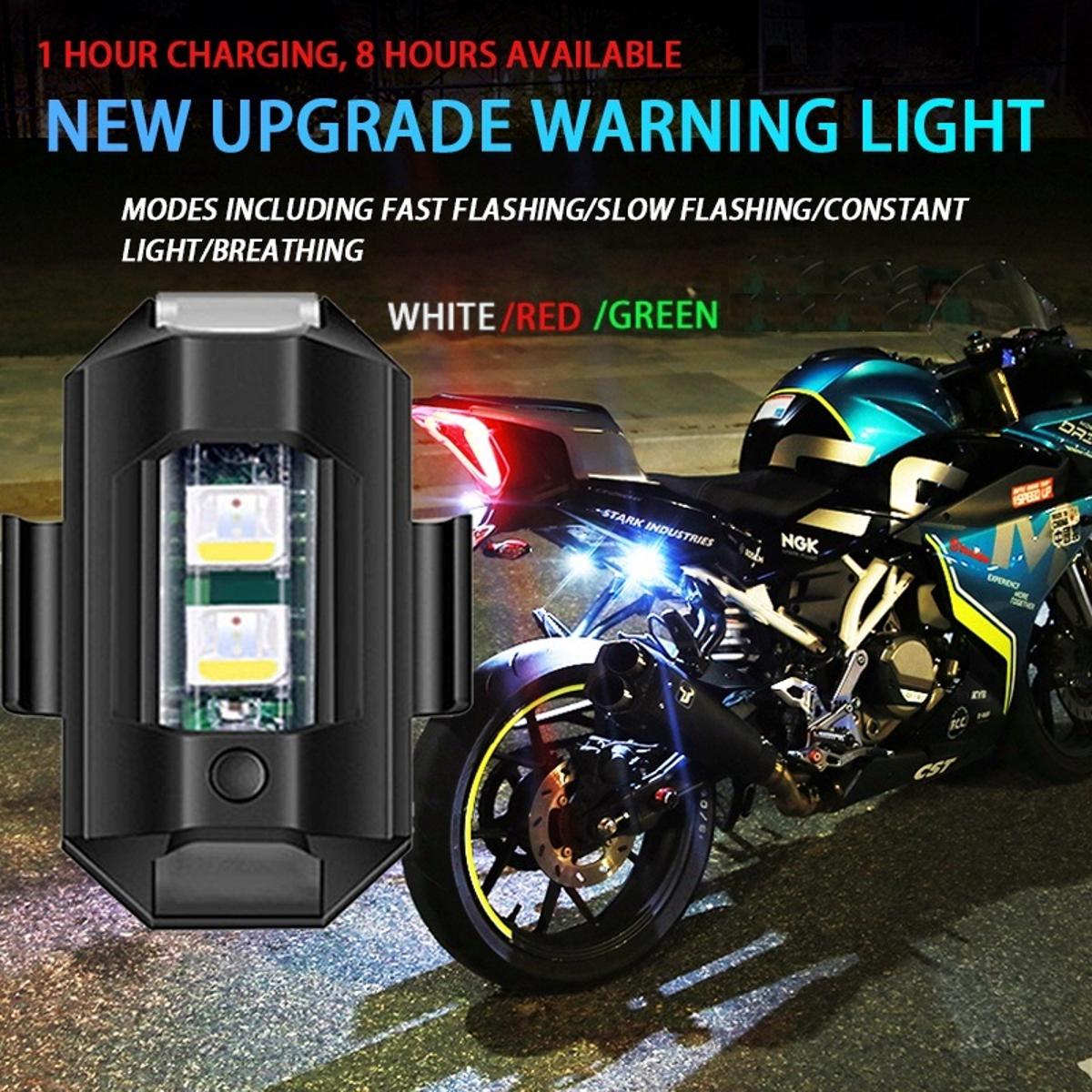 Picture of Hot Universal LED Anti-collision Warning Light Bicycle Tail Light Bike Helmet Light Mini Signal Light Drone with Strobe Light 7 Colors