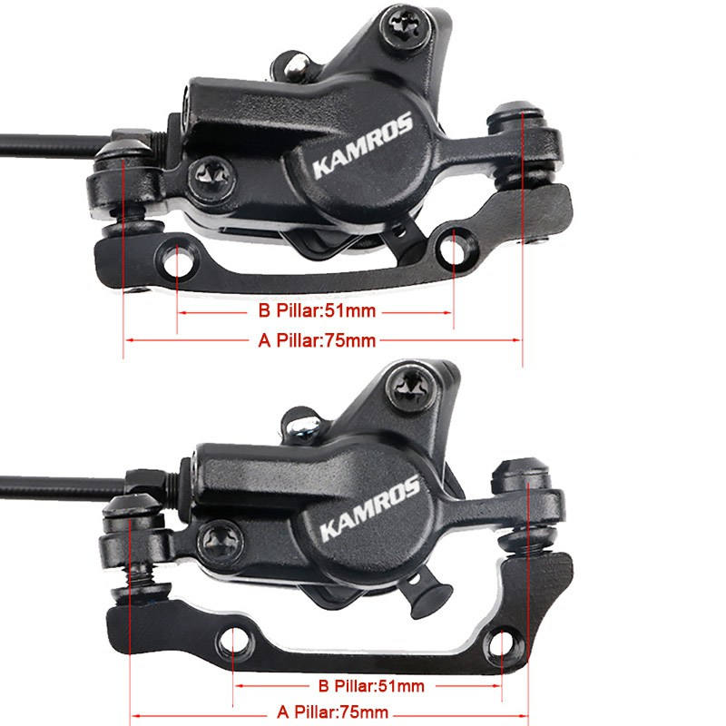 Picture of Kamros Hydraulic Brakes with Rotor Set FRONT & REAR Full set 2pc Disc Free