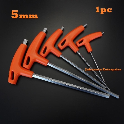 Picture of 1 Piece T-Shape Allen Key 4mm / 5mm / 6mm Hex key Allen Screwdriver Wrench Tool For Bicycle L Key 5mm model Workshop Tools