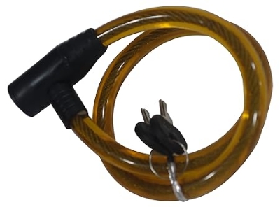 Picture of Heavy Duty Helmet Lock Anti-Theft Multipurpose Steel Cable Safety Lock with 2 Keys for Bike, Bicycle & Cycle