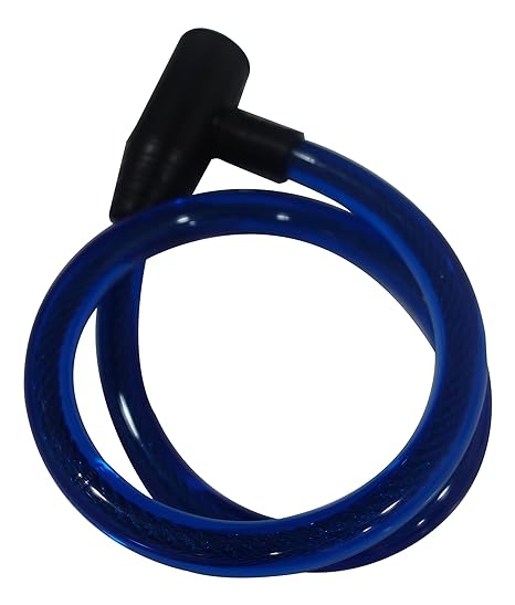 Picture of Heavy Duty Helmet Lock Anti-Theft Multipurpose Steel Cable Safety Lock with 2 Keys for Bike, Bicycle & Cycle