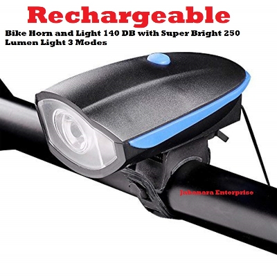 Picture of Rechargeable Bike Horn and Light 140 DB with Super Bright 250 Lumen Light 3 Modes