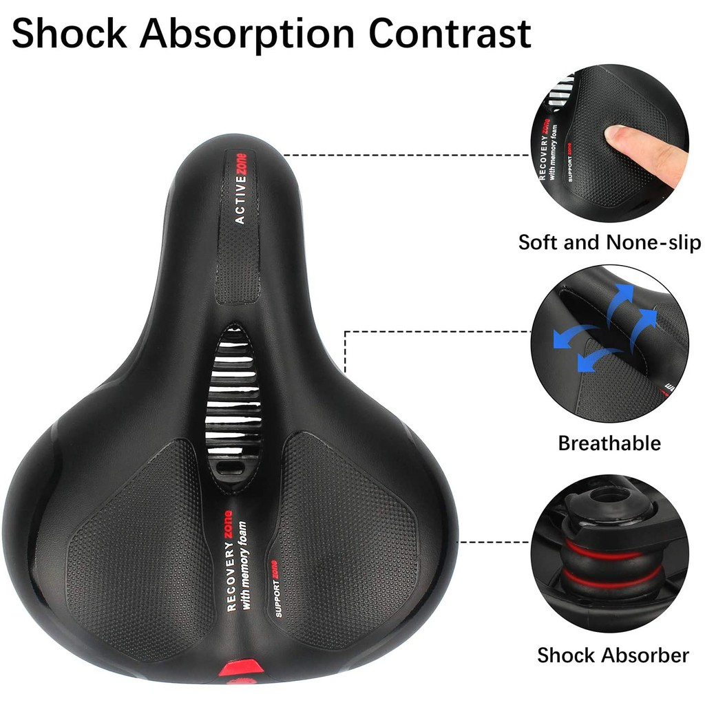 Picture of MTB Bike Seat BigSaddle Bicycle Saddle Mountain Bike Seat Bicycle Seat Cover Foam Seat Cushion