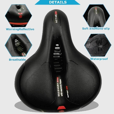 Picture of MTB Bike Seat BigSaddle Bicycle Saddle Mountain Bike Seat Bicycle Seat Cover Foam Seat Cushion